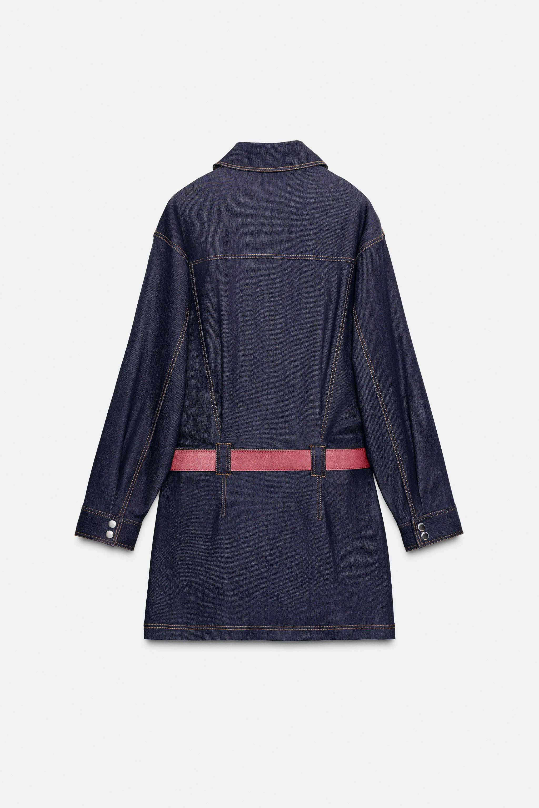 Z1975 SHORT DENIM BELTED DRESS